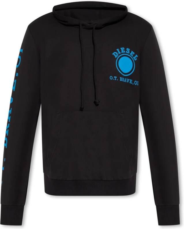 Diesel S-Ginn-Hood hoodie met logo Zwart Heren