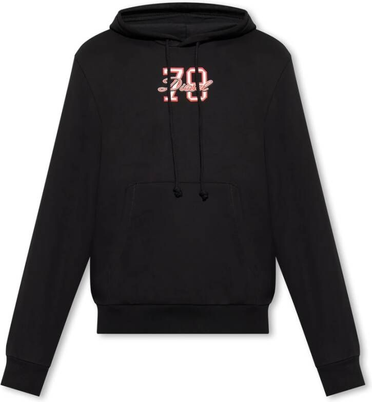 Diesel S-Ginn-Hood-K22 hoodie Zwart Heren