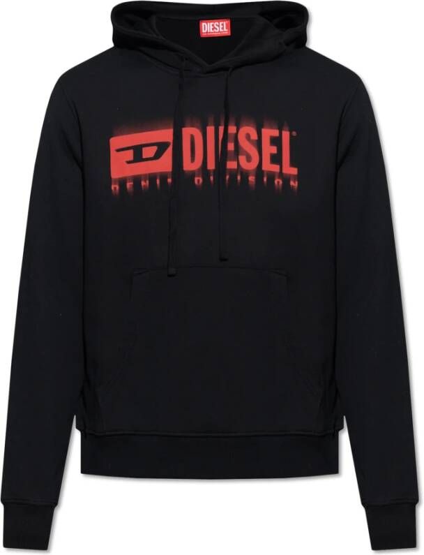 Diesel Zwarte hoodie S-Ginn L5 Black Heren