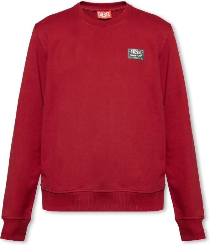 Diesel S-Ginn-Sp sweatshirt met logo Rood Heren