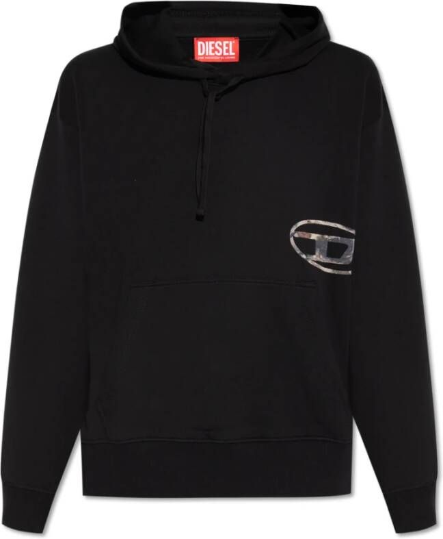 Diesel S-Macs-Hood hoodie Zwart Heren