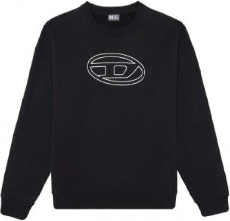 Diesel S-Mart-Bigoval Sweatshirt Zwart Heren