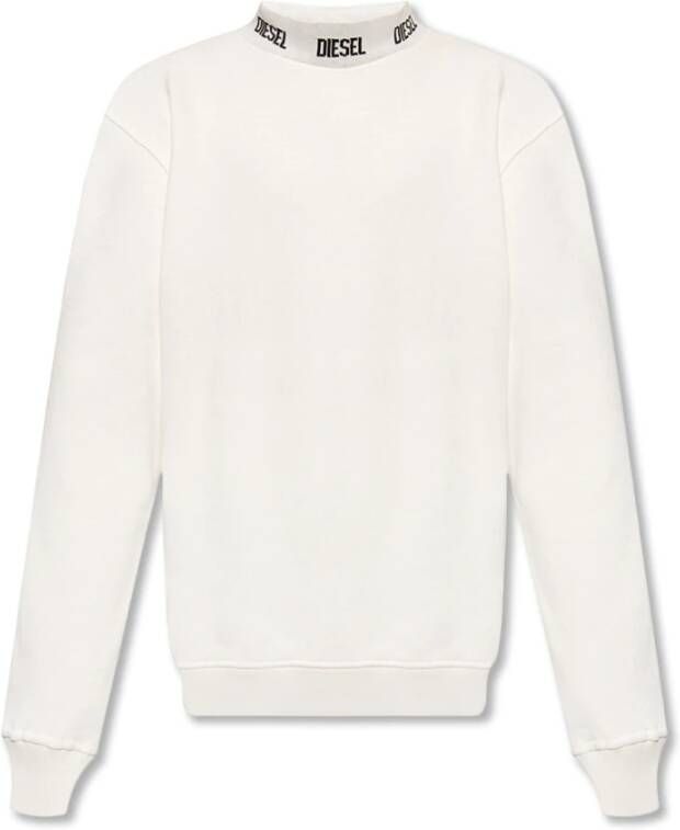 Diesel Casual Witte Katoenen Trui White Heren