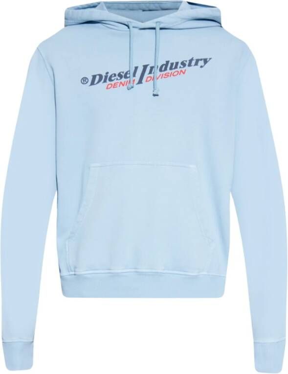 Diesel S-zijn-Hood-Ind-sweatshirt Blauw Heren