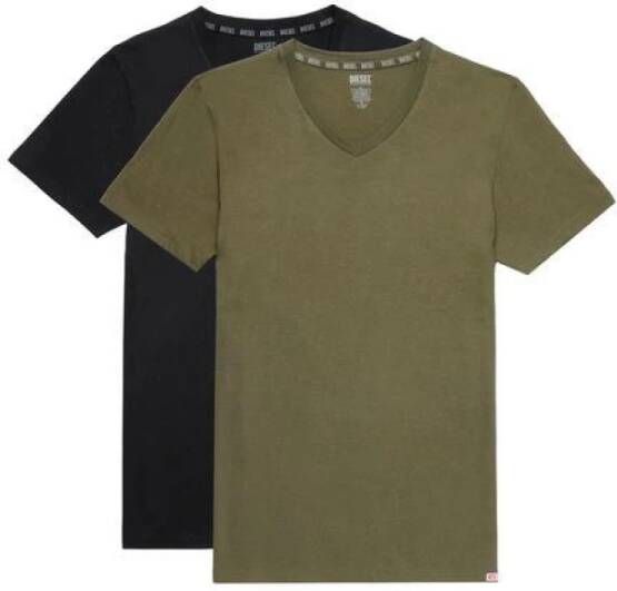 Diesel Set van Heren Slim Fit Seamless T-Shirts Zwart Heren