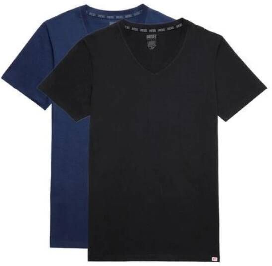 Diesel Set van twee Slim Fit Katoenen T-shirts Zwart Heren
