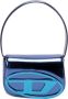 Diesel Iconische schoudertas in spiegelend leer Blue Dames - Thumbnail 1