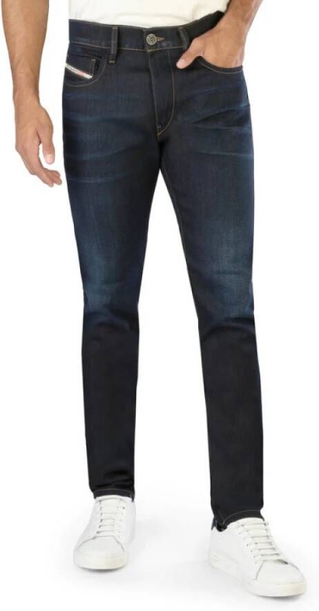 Diesel Slim-fit Heren Jeans met Logo Details Blauw Heren