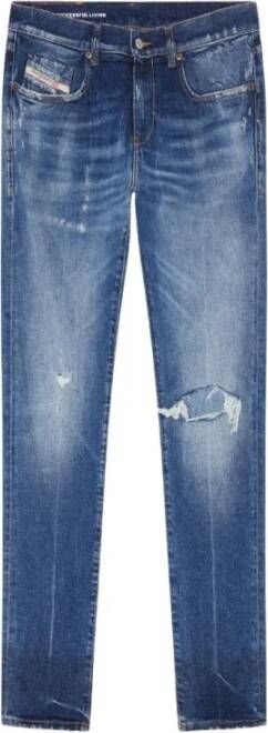 Diesel Slim Fit Jeans met schone constructie Blauw Heren