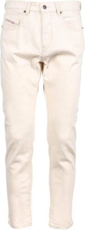 Diesel Slim Fit Beige Katoenen Jeans met Logo Patch White Heren - Foto 14