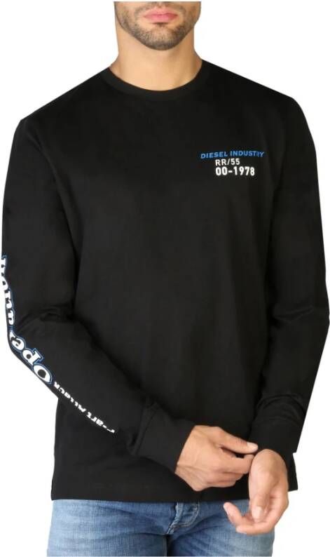 Diesel Heren Sweatshirt met Lange Mouwen T-Diegos LS K25_0grai Black Heren