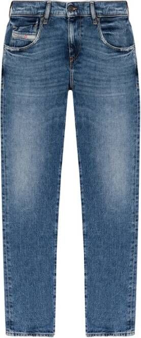 Diesel Slim-fit Jeans Distressed Blue Wash Blue Heren