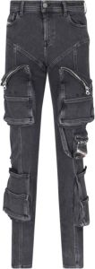 Diesel Slimfit-jeans Zwart Dames