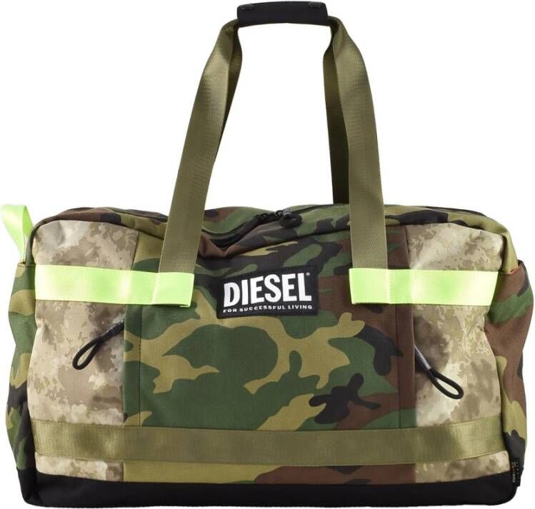 Diesel Stijlvolle Groene Weekender Tas Groen Heren