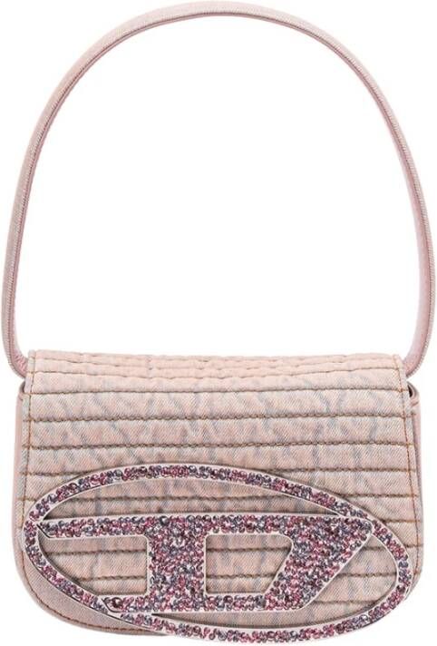 Diesel Stijlvolle Ha040 Dark Pink Schoudertas Roze Dames