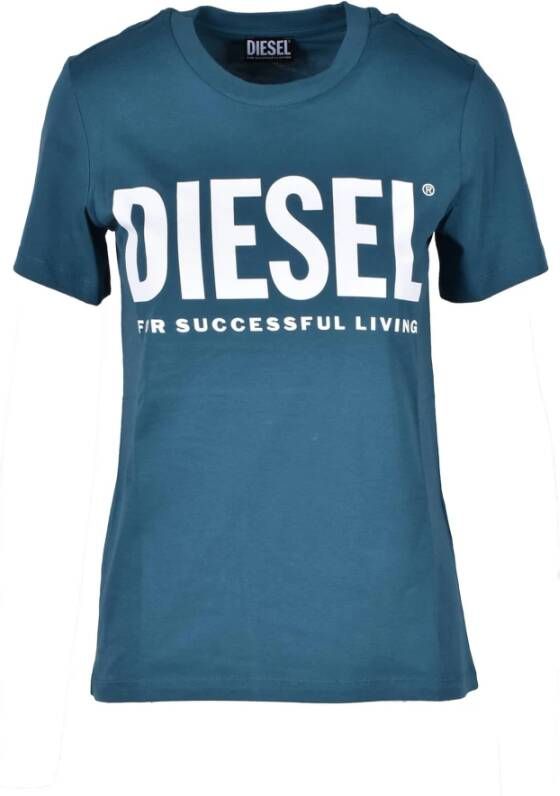 Diesel Stijlvolle Katoenen T-Shirt voor Vrouwen Groen Dames
