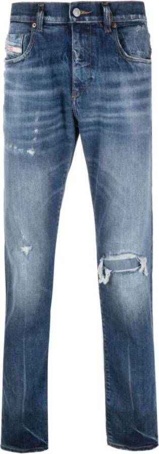 Diesel Stijlvolle Slim-Fit Jeans met Hak en Zoolhoogte Blauw Heren