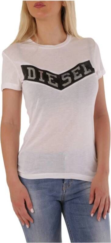 Diesel Stijlvolle T-shirt voor vrouwen White Dames