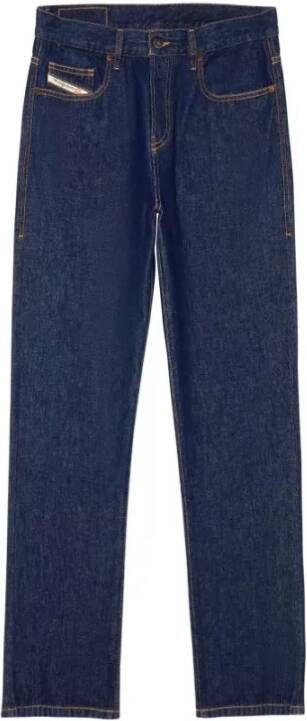 Diesel Straight Jeans Blauw Heren