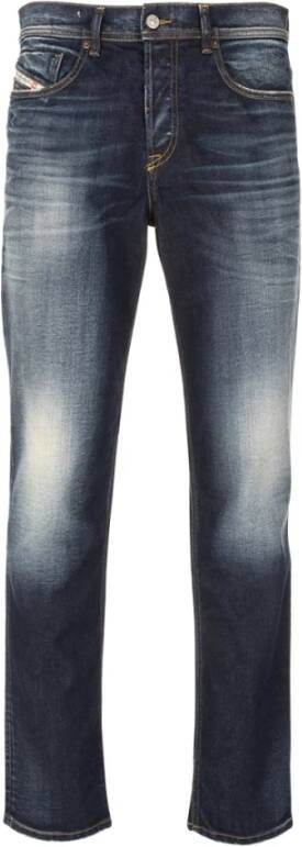 Diesel Straight Jeans Blauw Heren
