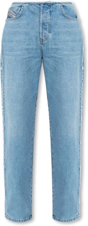 Diesel Straight leg jeans Blauw Dames