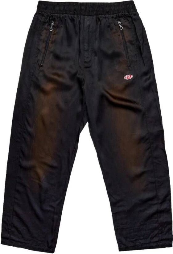 Diesel Fluid Track Pants met elastische tailleband Black Heren