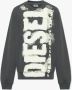 Diesel Sweatshirt with bleeding-effect logo Gray Heren - Thumbnail 1