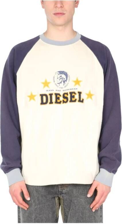 Diesel Sweatshirt White Heren