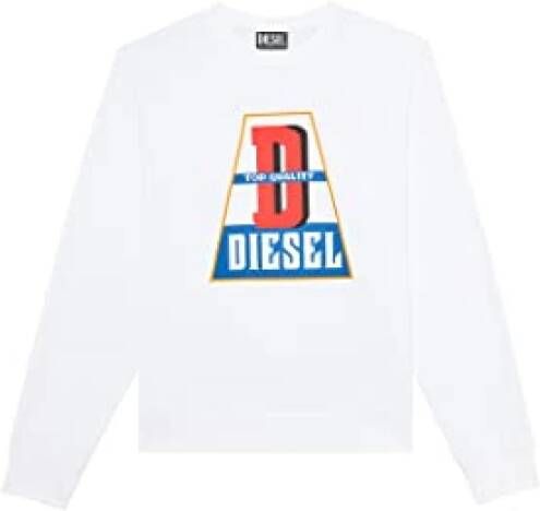 Diesel Sweatshirt Wit Heren