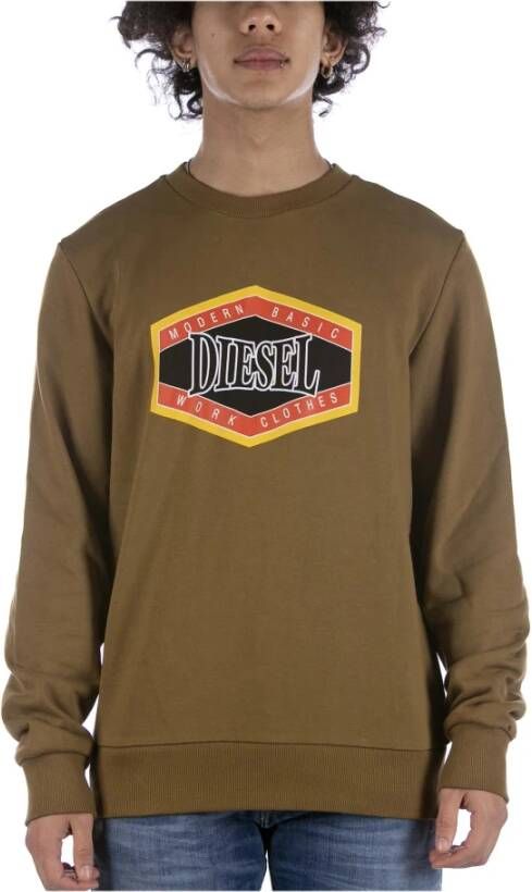 Diesel Comfortabele S-Ginn Sweatshirt voor Brown