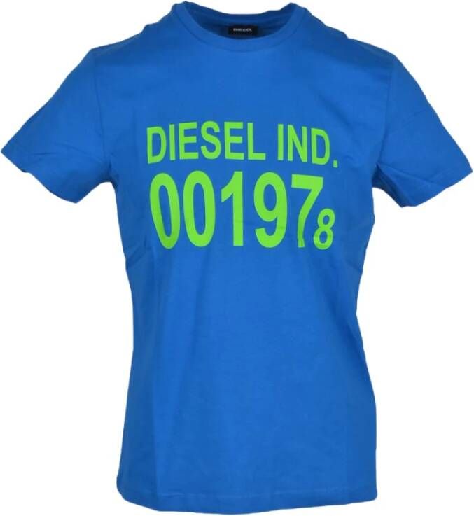 Diesel Comfortabel en Elegant T-Diego_00Sasa T-Shirt Blauw Heren