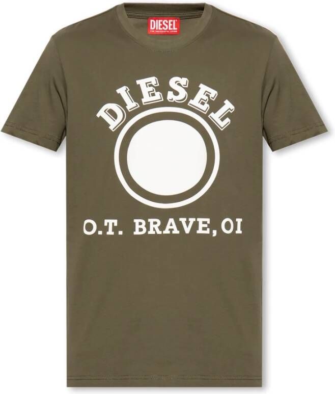Diesel T-Diegor-K64 T-shirt Groen Heren