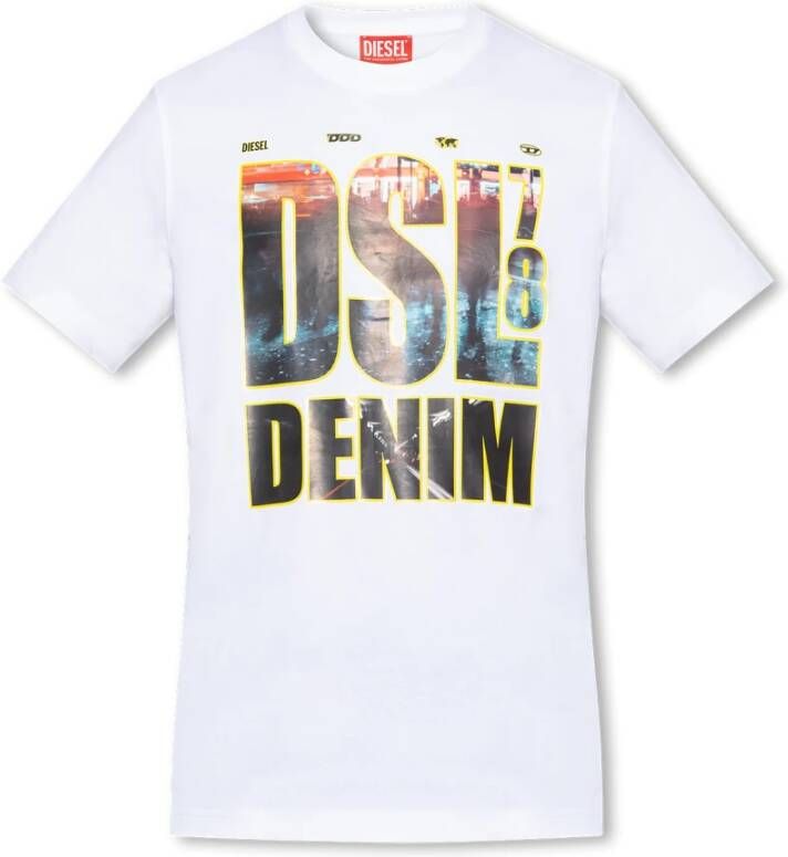 Diesel T-Diegor-L7 T-shirt White Heren