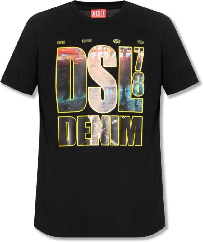 Diesel T-Diegor-L7 T-shirt Zwart Heren