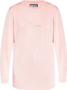 Diesel T-Diegory T-shirt with long sleeves Roze Dames