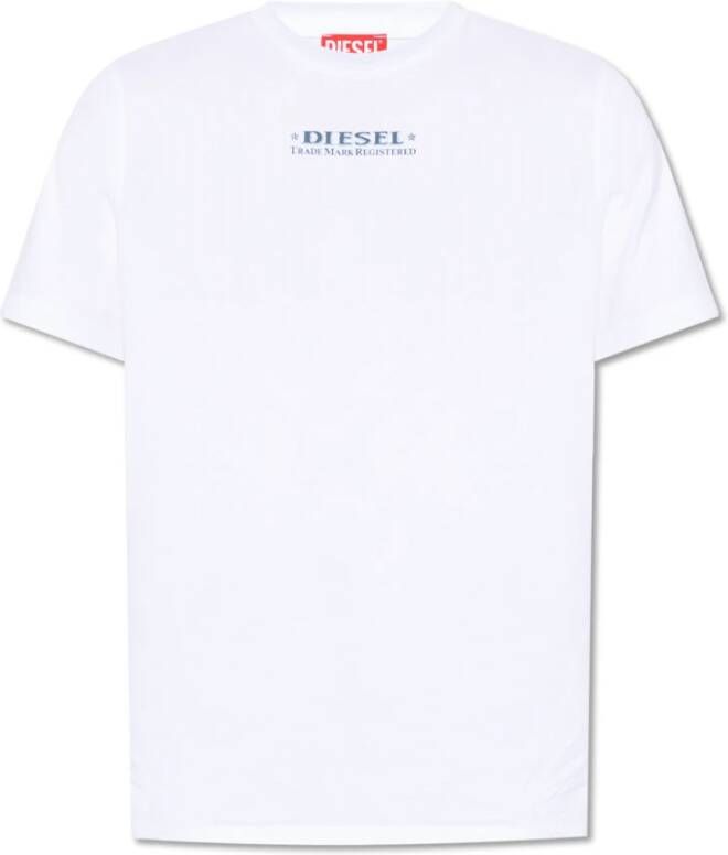 Diesel T-Just-L4 T-shirt White Heren