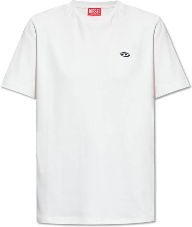 Diesel T-Justine-Doval-Pj T-shirt White Dames