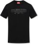 Diesel Heren Zwart Logo Print Katoenen T-Shirt Zwart Heren - Thumbnail 1