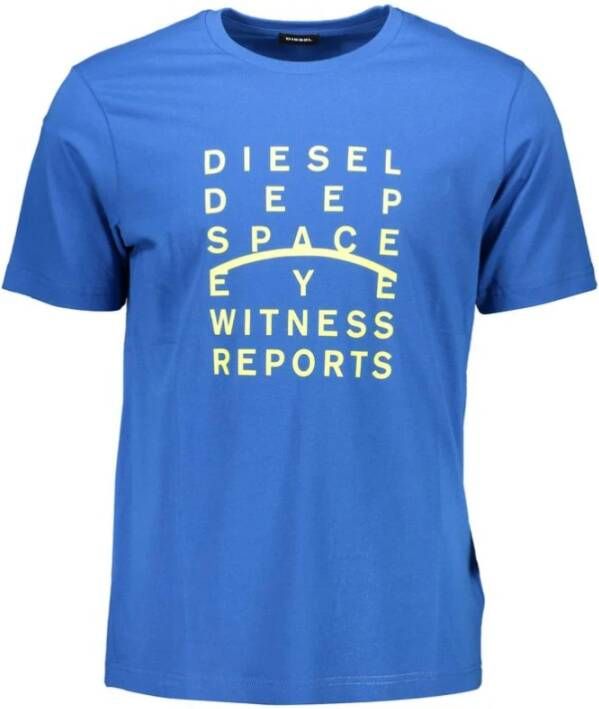 Diesel Stijlvol en Comfortabel T-Shirt T_Just_J5 Blauw Heren