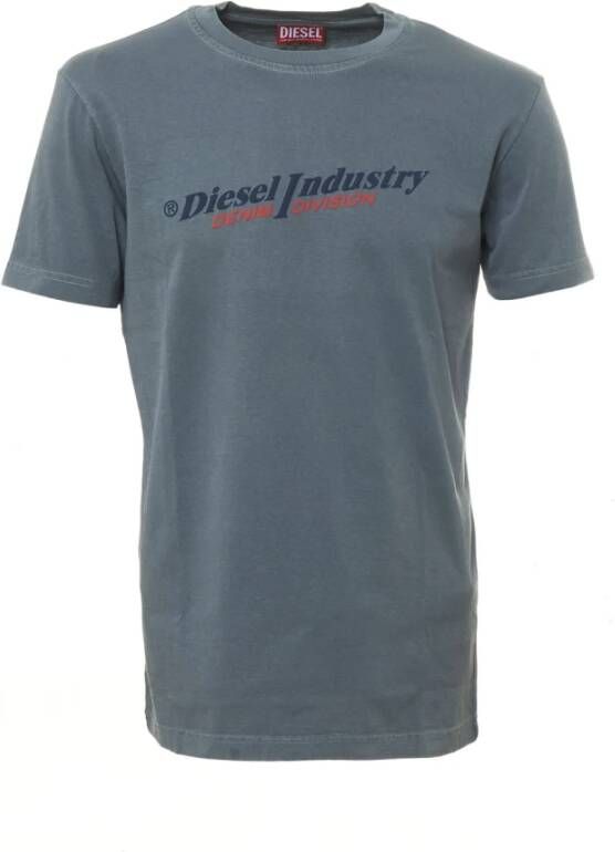 Diesel Klassieke Ronde Hals T-Shirt Gray Heren