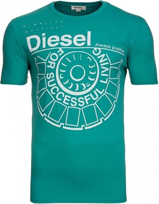 Diesel t-shirt Groen Heren