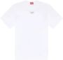 Diesel T-shirt met korte mouwen en D Metalen Logo White Heren - Thumbnail 1