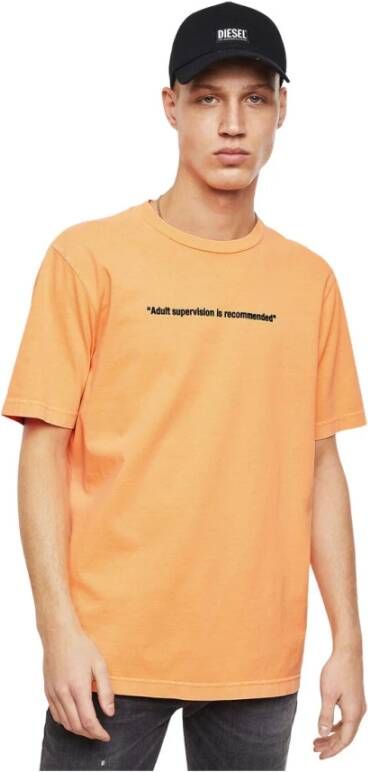 Diesel t-shirt Oranje Heren