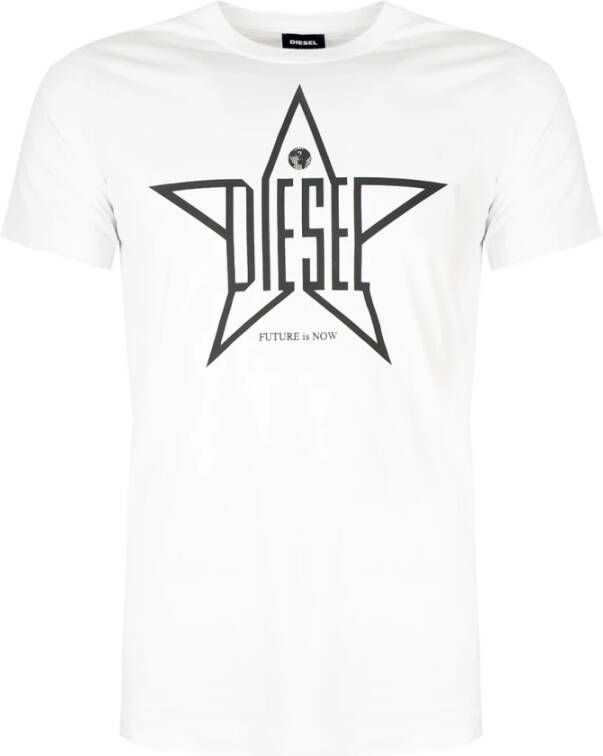 Diesel T-shirt ;T-Diego-Yh; Wit Heren