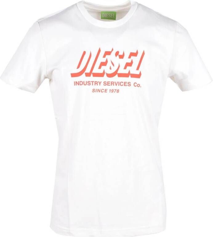 Diesel t-shirt Wit Heren