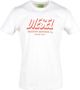 Diesel Logo-Versierd Katoenen T-Shirt voor Mannen White Heren - Thumbnail 4