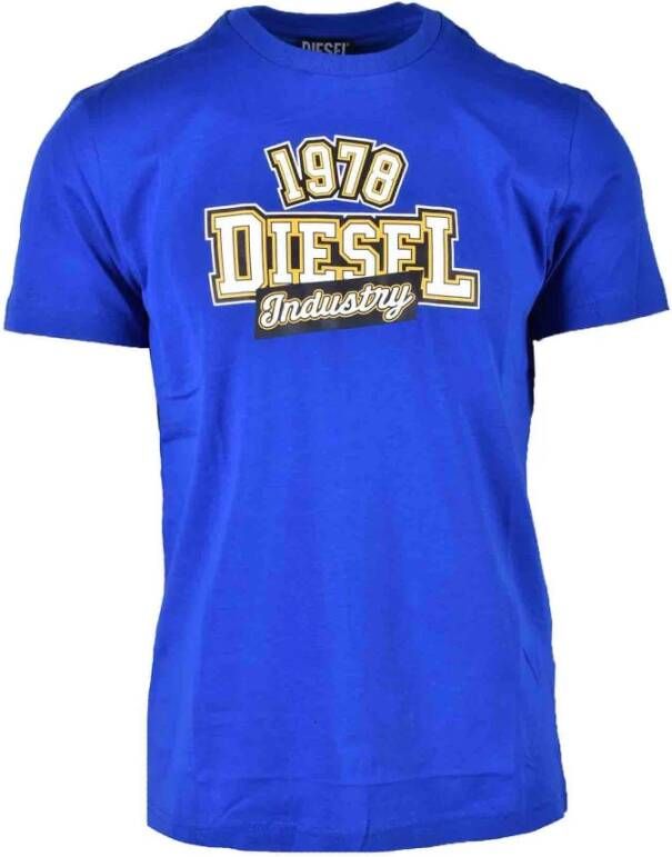 Diesel T-Shirts Blauw Heren