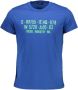 Diesel Heren T-shirt van katoen met logo prints Blauw Heren - Thumbnail 1