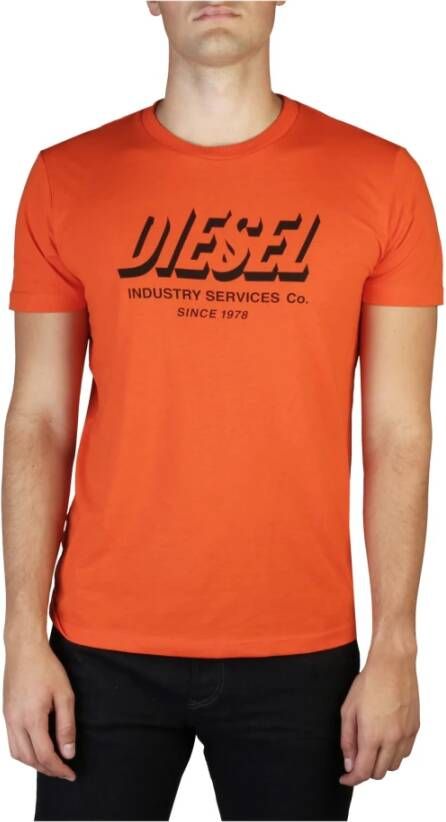 Diesel T-Shirts Oranje Heren