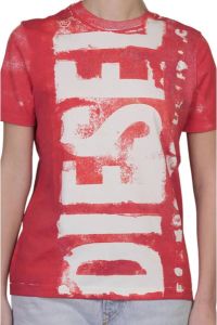 Diesel T-Shirts Rood Dames